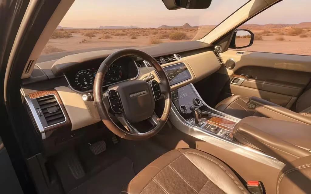 LandRover RangeRoverSport 2021 interior view showing trim – rental in Dubai