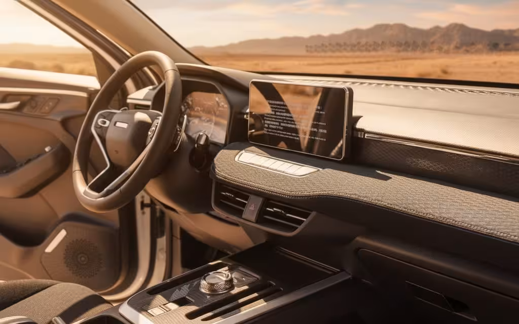 Haval Jolion 2024 dashboard and infotainment – rental in Dubai