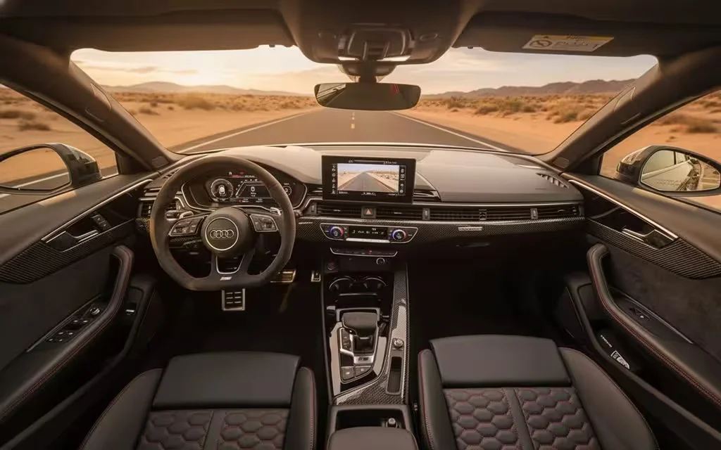 Audi Rs4 2025 dashboard and infotainment – rental in Dubai