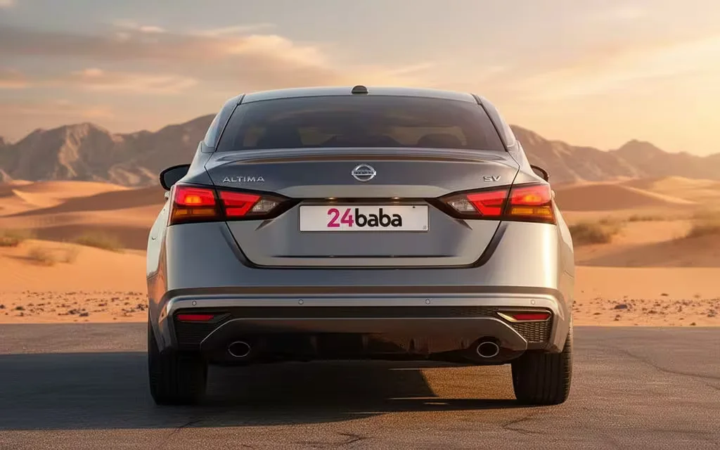 Nissan Altima 2021 Grey rear view showing taillights