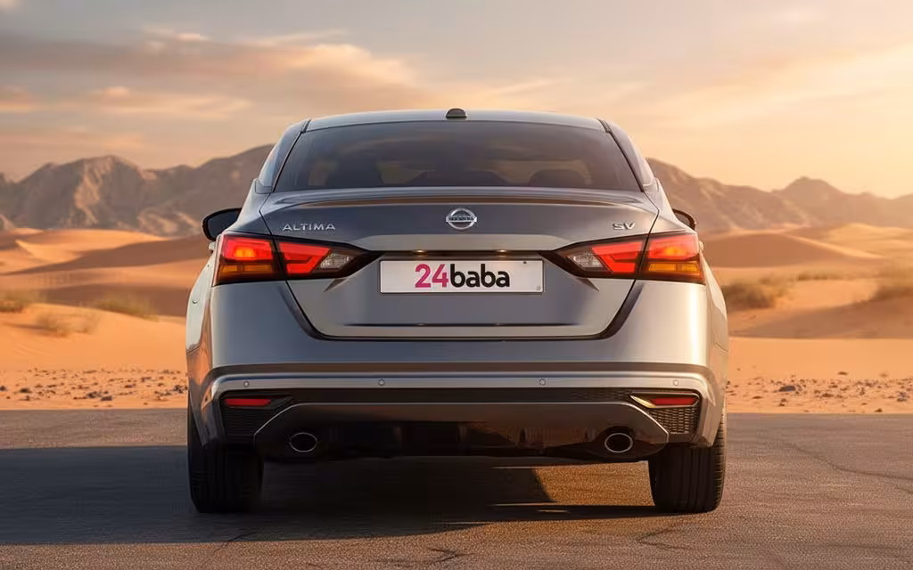 Nissan Altima 2021 Grey rear view showing taillights