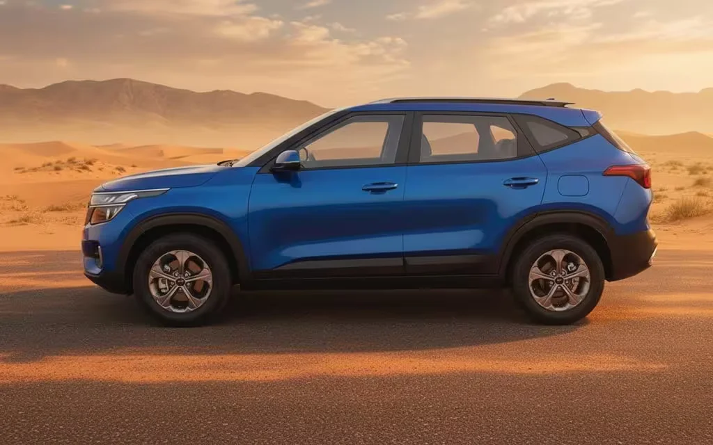 Kia Seltos 2022 Blue side profile