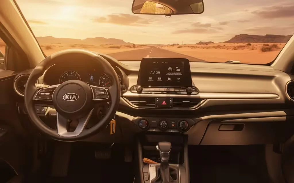 Kia Forte 2025 dashboard and infotainment – rental in Dubai