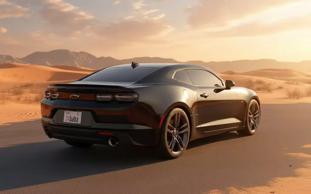 Chevrolet Camaro 2023 Black rear view showing taillights