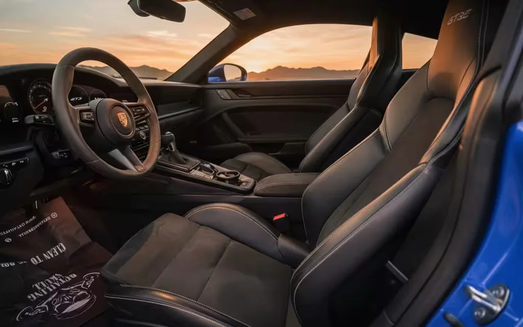 Porsche 911 2022 interior view showing trim – rental in Dubai