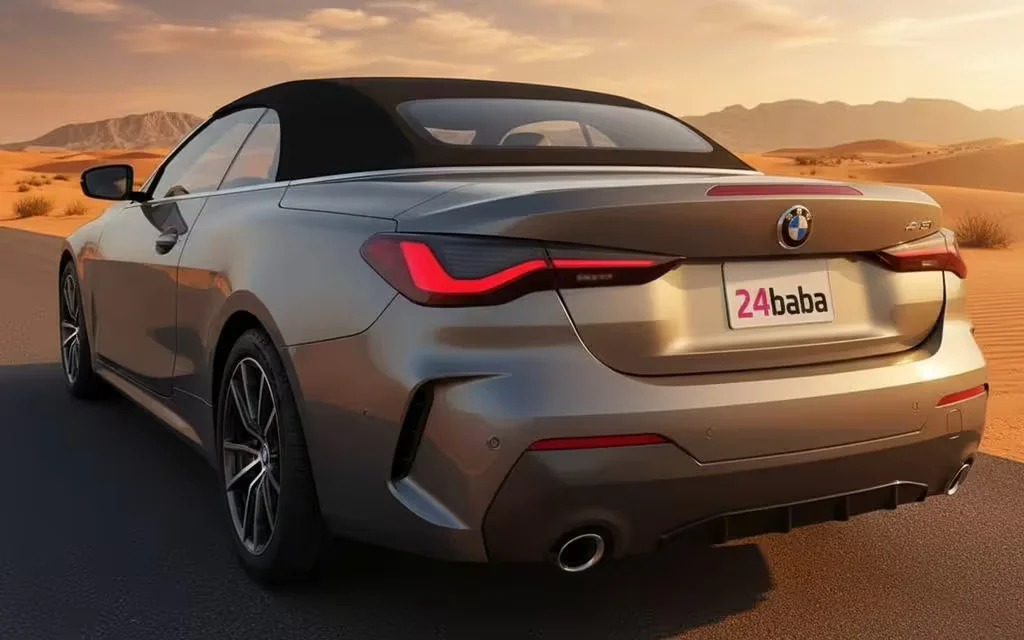 Bmw 430 2025 Grey rear view showing taillights – rental in Dubai