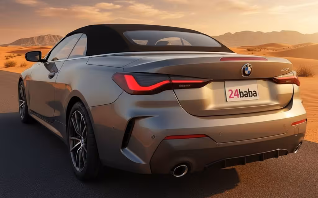 Bmw 430 2025 Grey rear view showing taillights – rental in Dubai