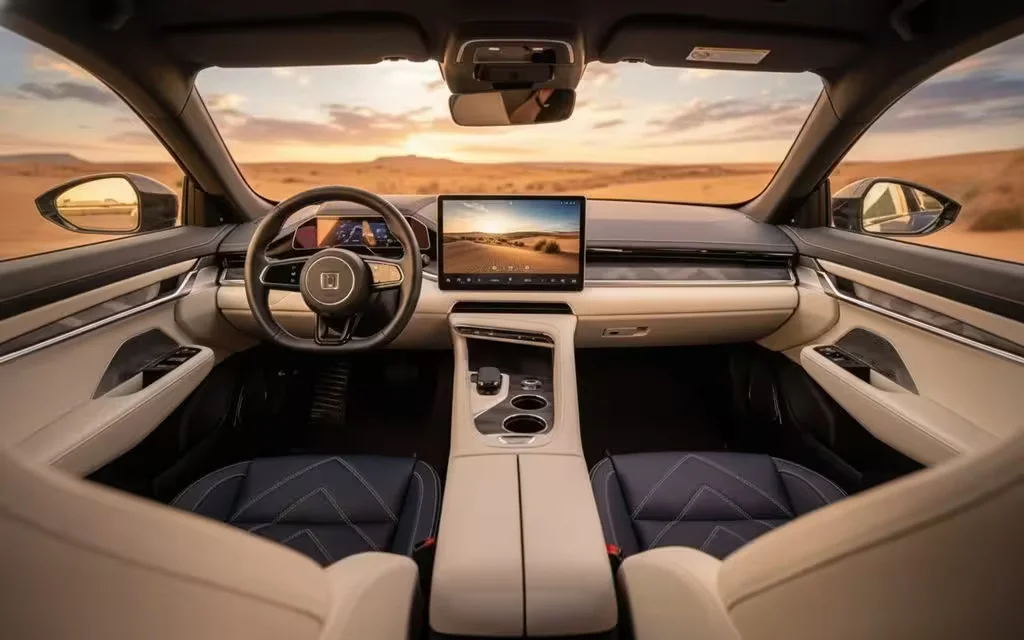 Zeekr 001 2024 interior view showing trim – rental in Dubai