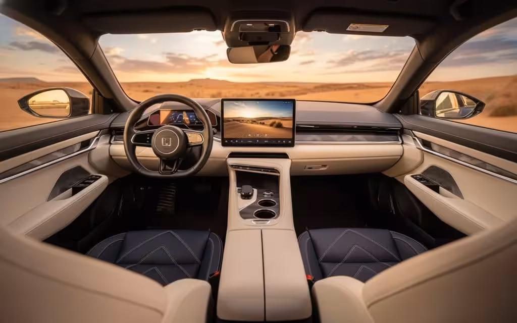 Zeekr 001 2024 interior view showing trim – rental in Dubai