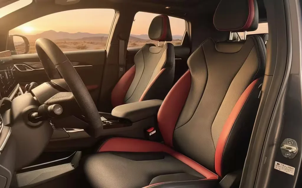 Geely Coolray 2025 leather seats and cabin – rental in Dubai