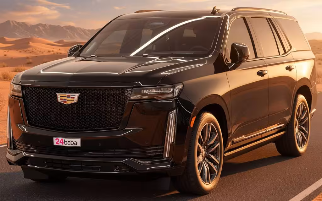 Cadillac Escalade 2024 alloy wheel close up – rental in Dubai