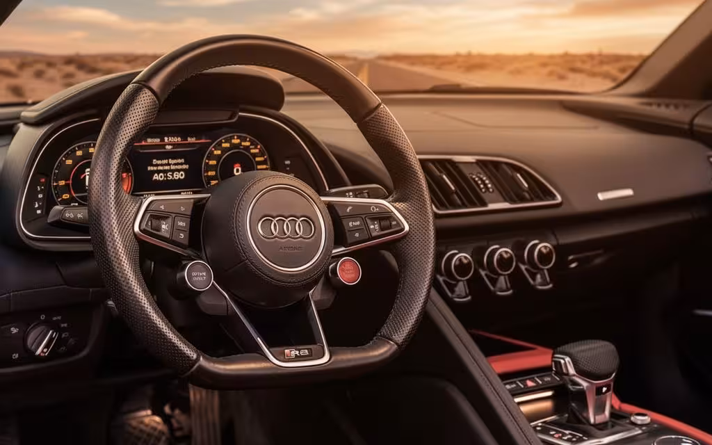 Audi R8 2024 interior view showing trim