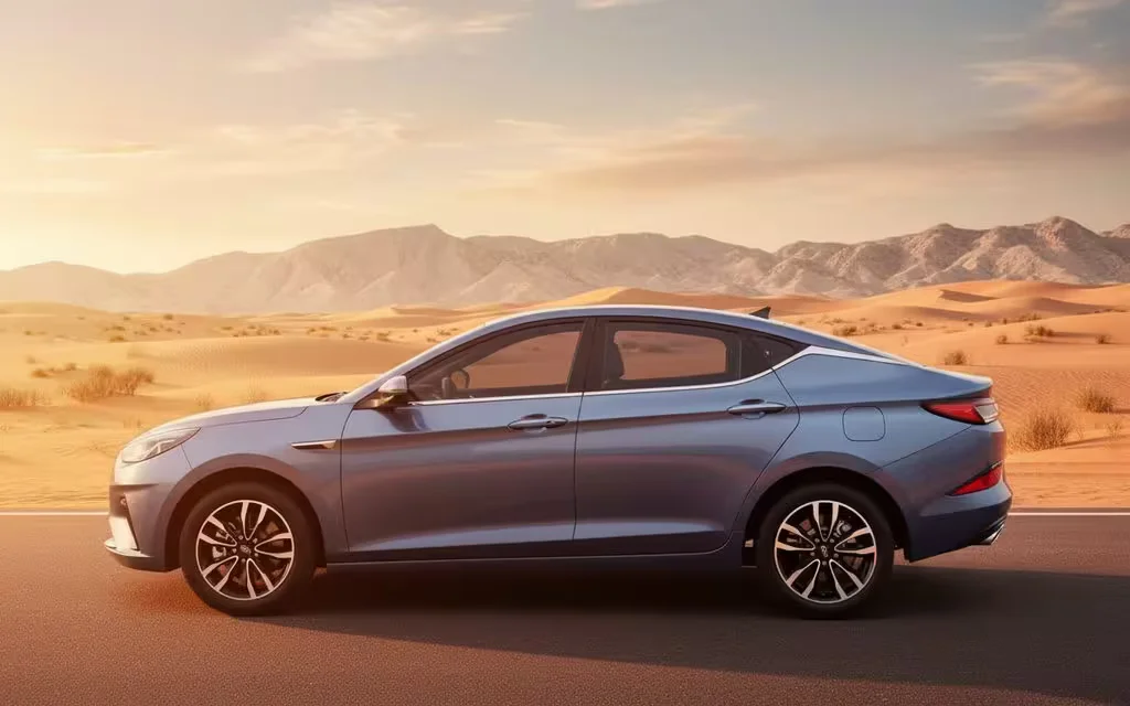 Jac J7 2022 Grey side profile – rental in Dubai