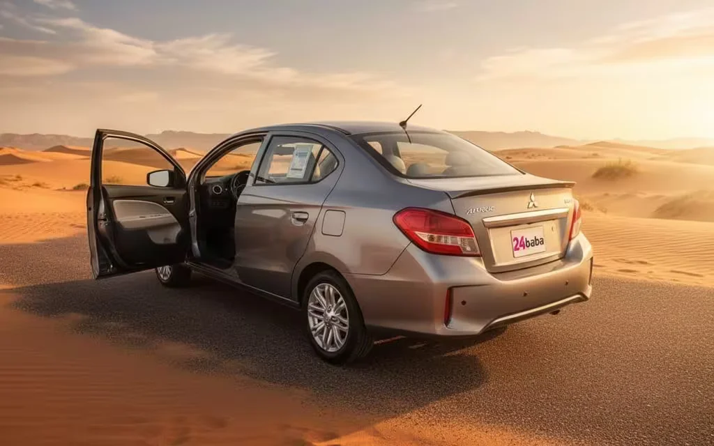 Mitsubishi Attrage 2023 Grey rear view showing taillights