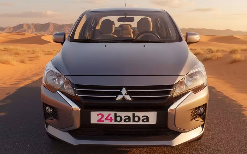 Mitsubishi Attrage 2023 Grey front view with headlights