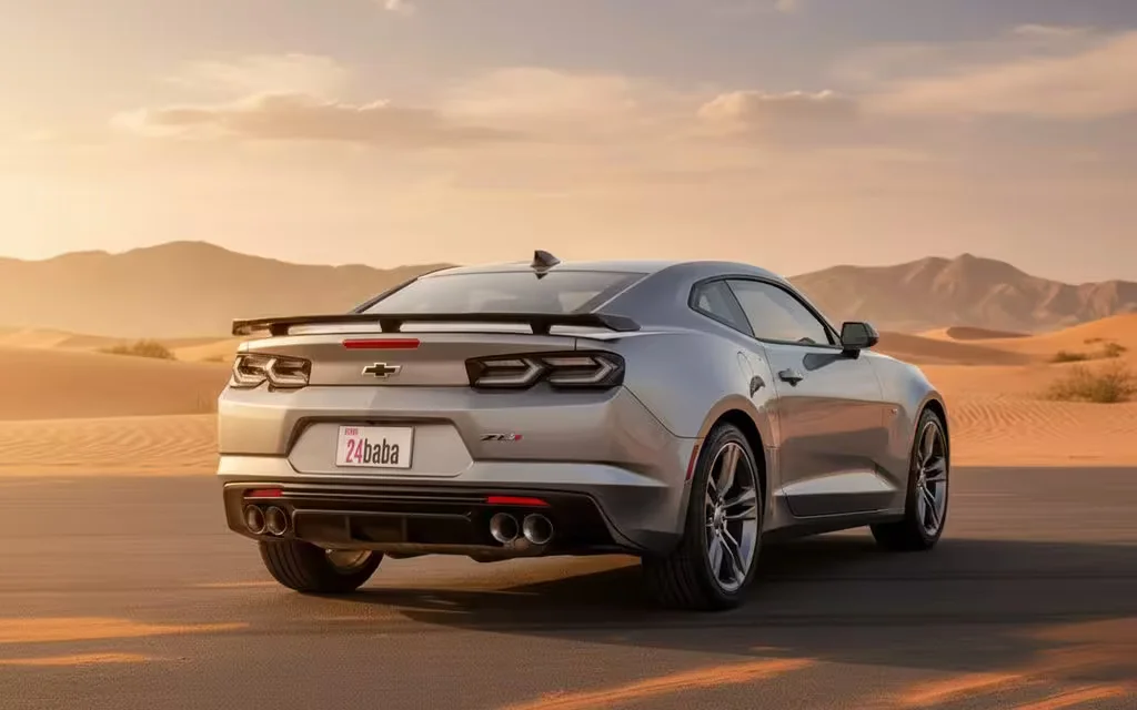 Chevrolet Camaro 2022 Grey rear view showing taillights
