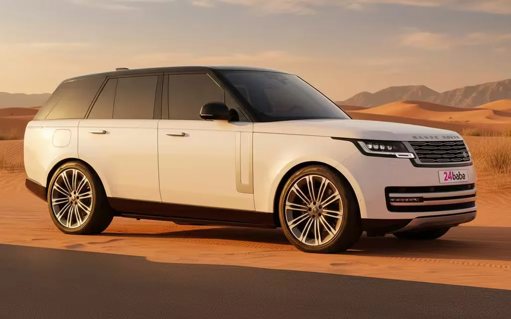 LandRover RangeRover 2022 White side profile – rental in Dubai
