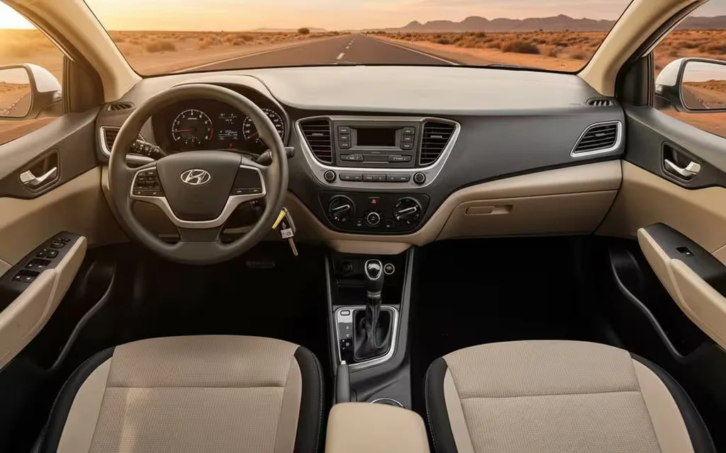 Hyundai Accent 2023 dashboard and infotainment