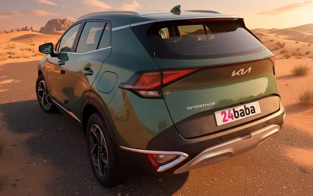 Kia Sportage 2024 Green rear view showing taillights