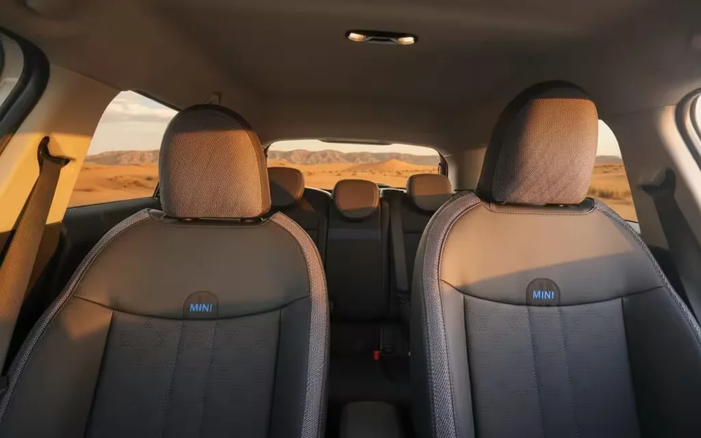 Mini Cooper 2025 leather seats and cabin – rental in Dubai