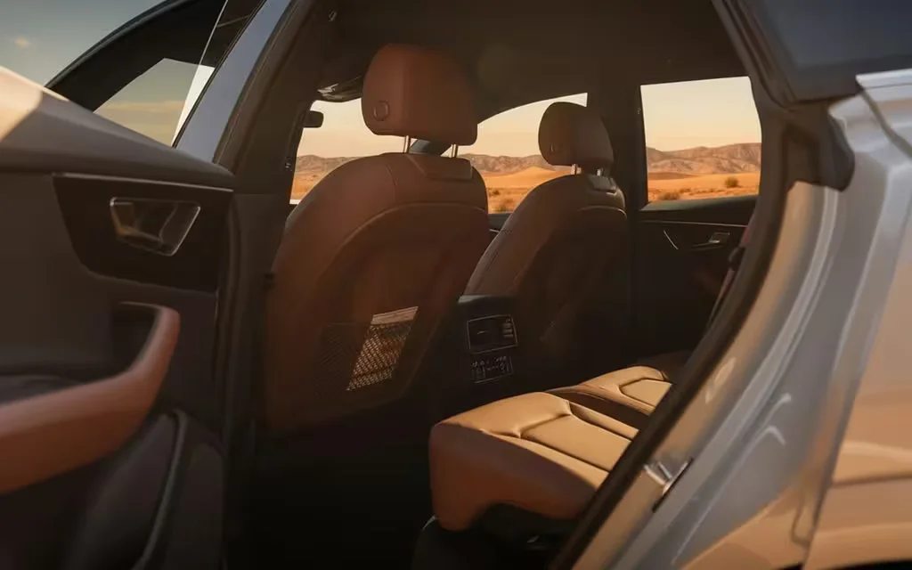 Audi Q8 2022 interior view showing trim – rental in Dubai