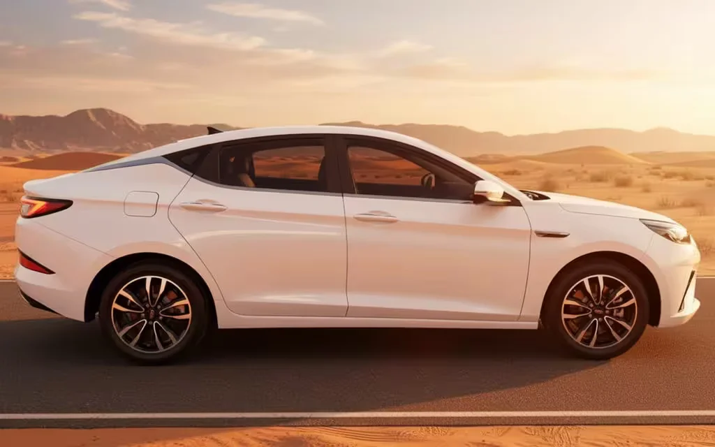 Jac J7 2023 White side profile – rental in Dubai