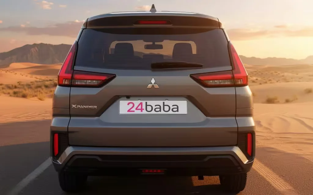 Mitsubishi Xpander 2025 Grey rear view showing taillights – rental in Dubai