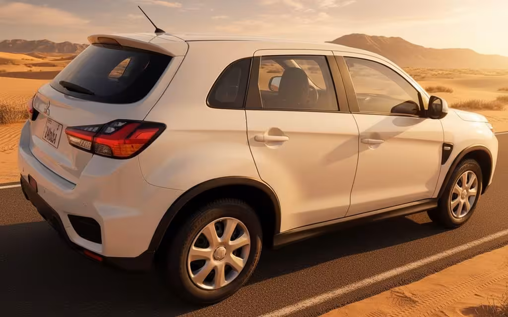 Mitsubishi Asx 2022 White rear view showing taillights