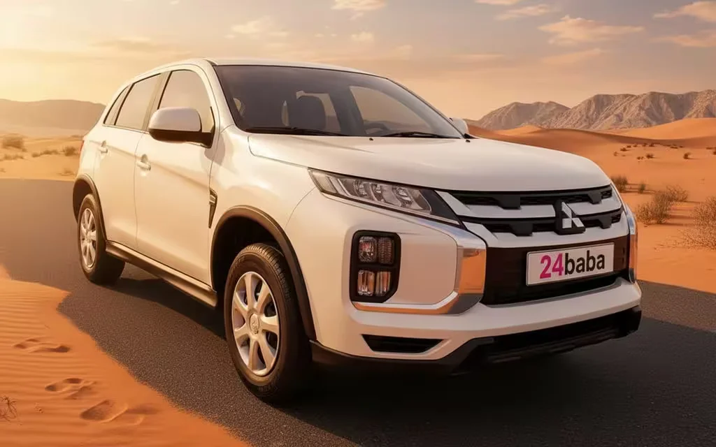 Mitsubishi Asx 2022 White front view with headlights