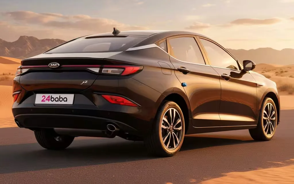 Jac J7 2024 Black rear view showing taillights – rental in Dubai