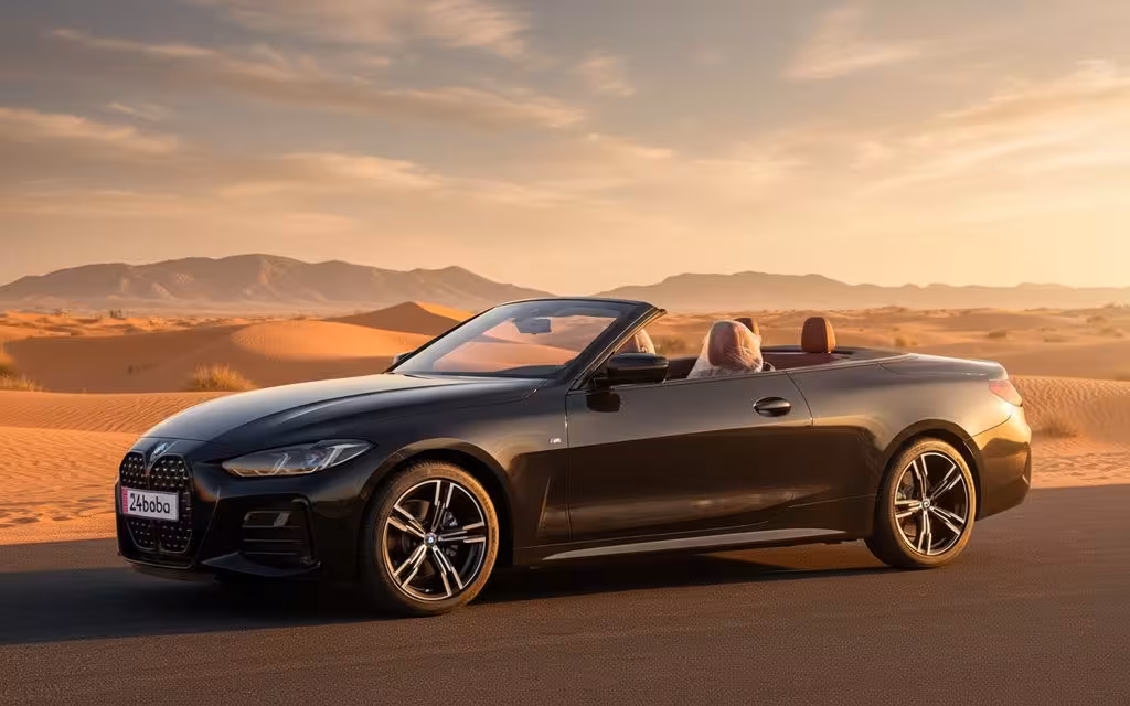 Bmw 420 2025 Black side profile – rental in Dubai