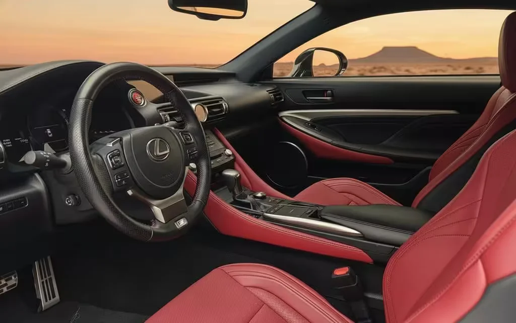 Lexus Rc 2021 interior view showing trim – rental in Dubai