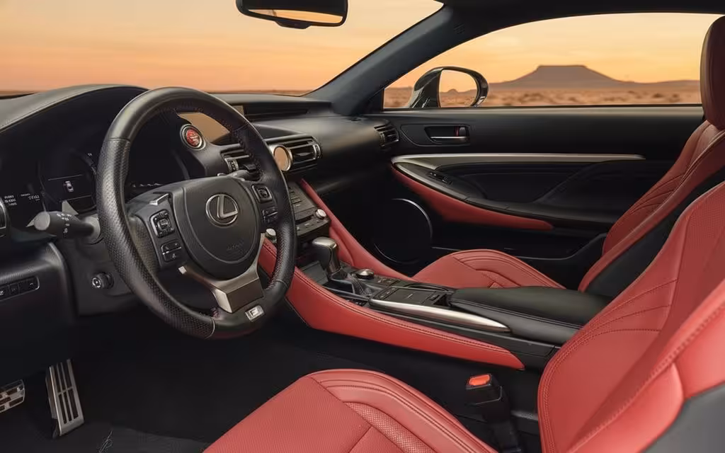 Lexus Rc 2021 interior view showing trim – rental in Dubai