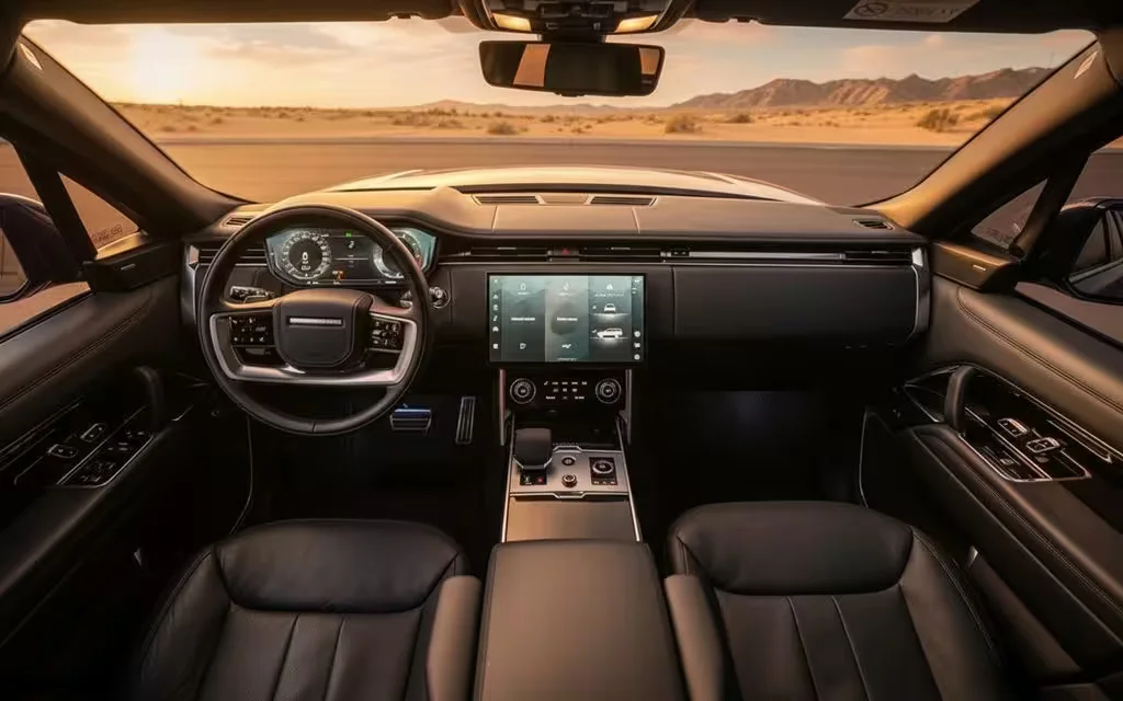 LandRover RangeRoverVogue 2023 interior view showing trim – rental in Dubai