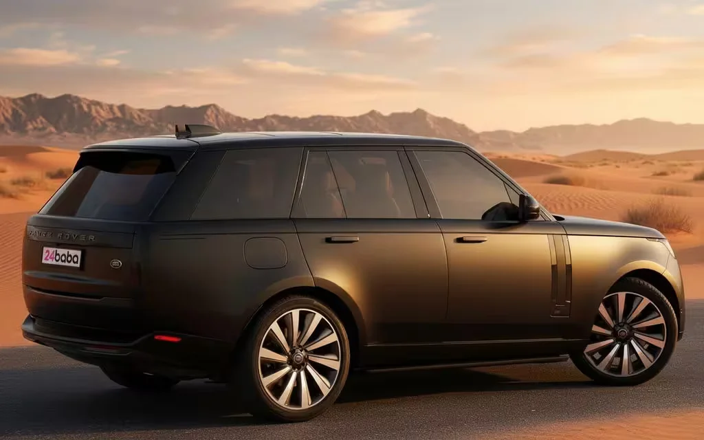 LandRover RangeRoverVogue 2023 Black side profile – rental in Dubai
