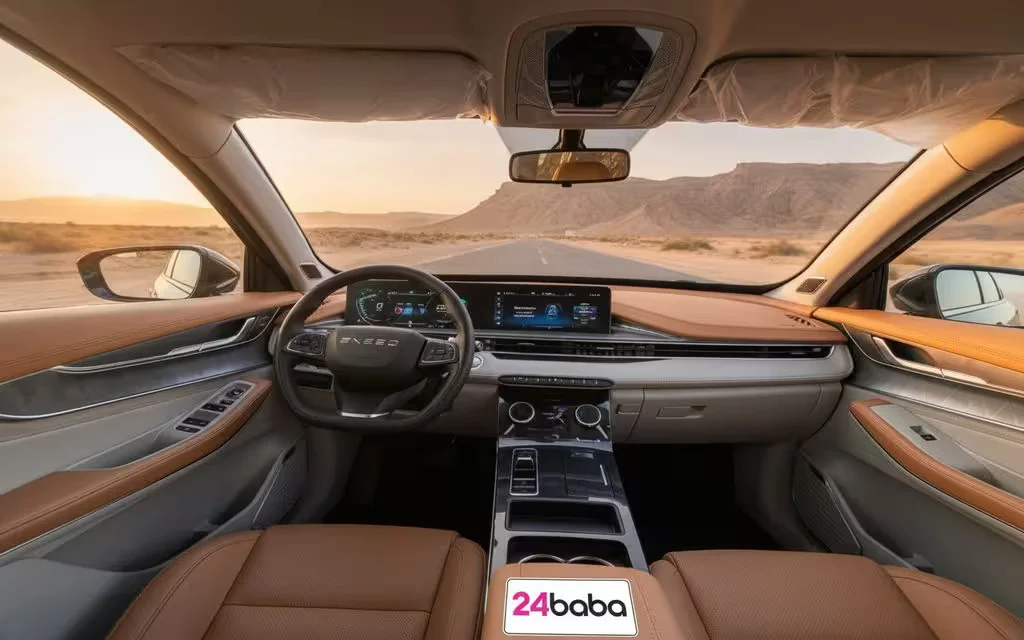 Exeed Lx 2024 dashboard and infotainment – rental in Dubai