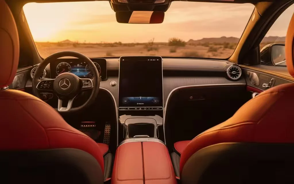 Mercedes C200 2023 interior view showing trim