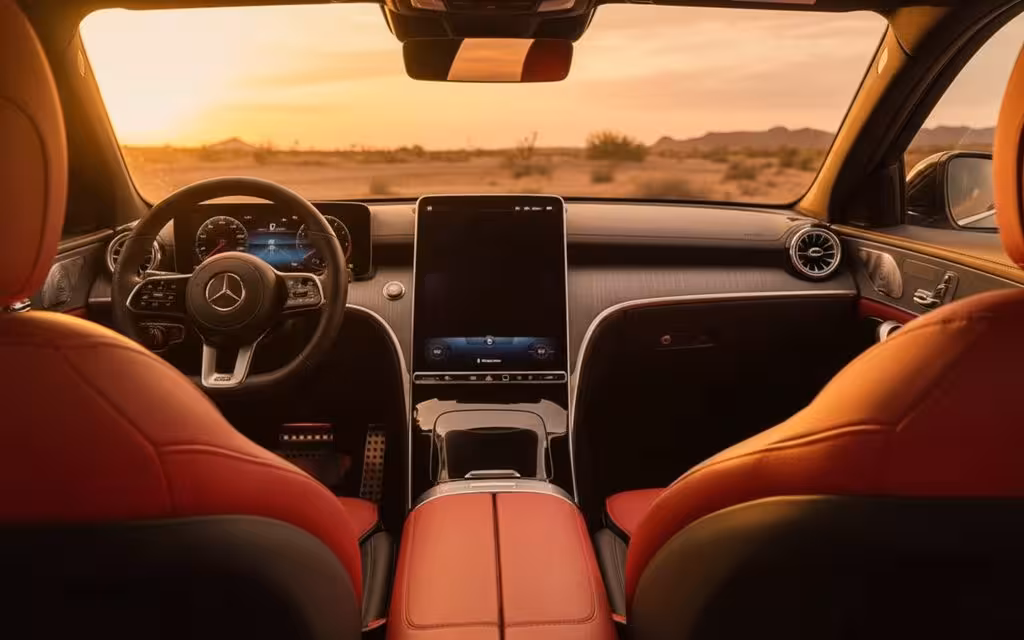Mercedes C200 2023 interior view showing trim