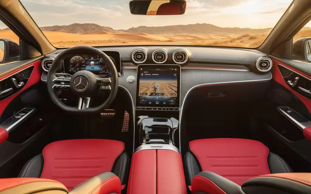 Mercedes C200 2023 interior view showing trim