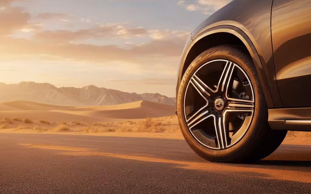 Mercedes Glc200 2025 alloy wheel close up