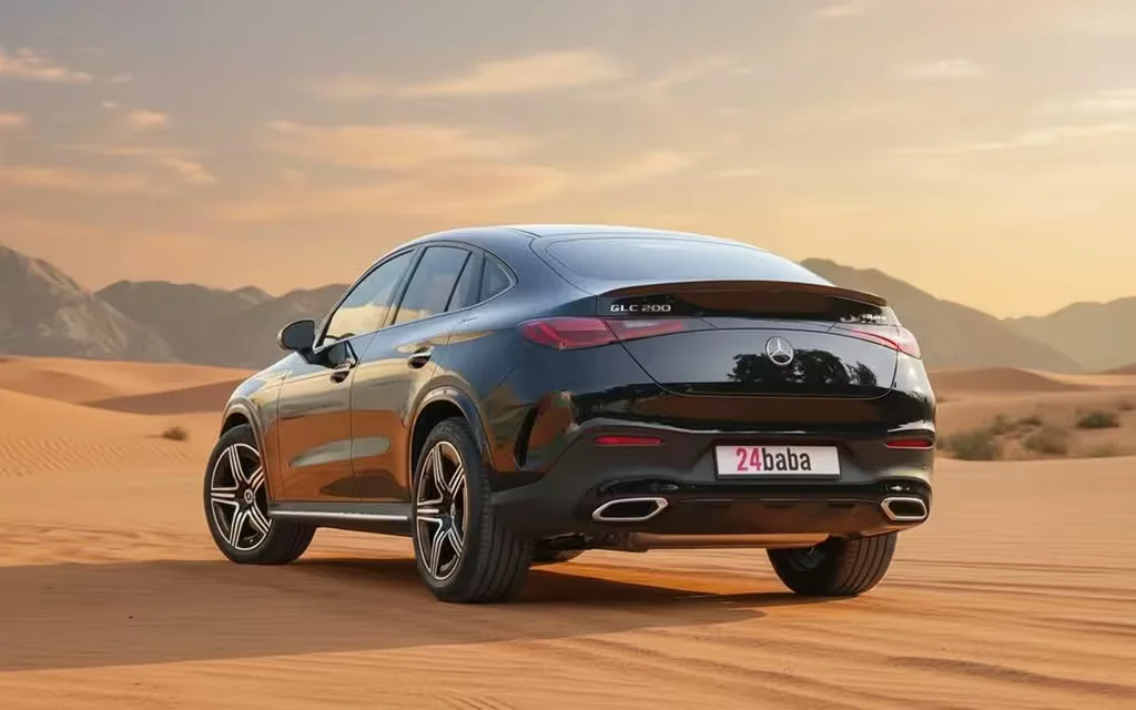 Mercedes Glc200 2025 Black rear view showing taillights