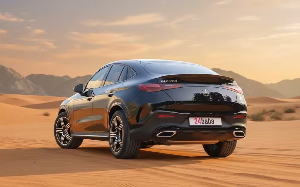 Mercedes Glc200 2025 Black rear view showing taillights