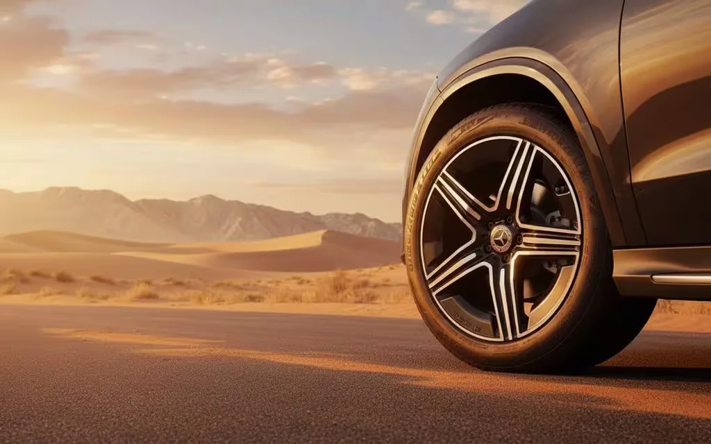 Mercedes Glc300 2025 alloy wheel close up