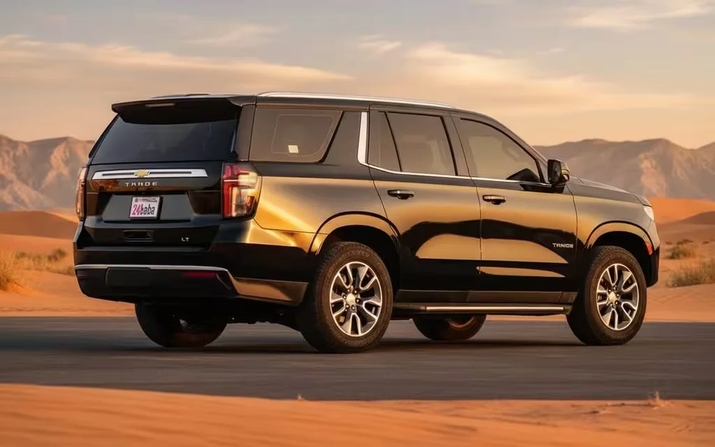 Chevrolet Tahoe 2023 Black side profile – rental in Dubai