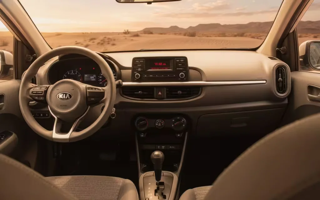 Kia Picanto 2020 dashboard and infotainment