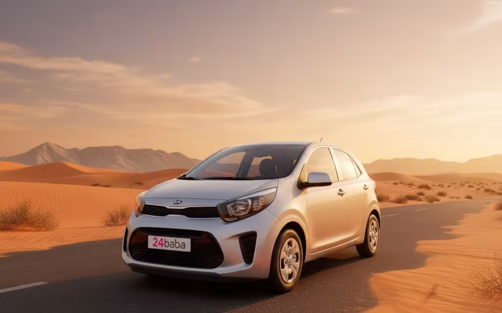 Kia Picanto 2020 Silver front view with headlights