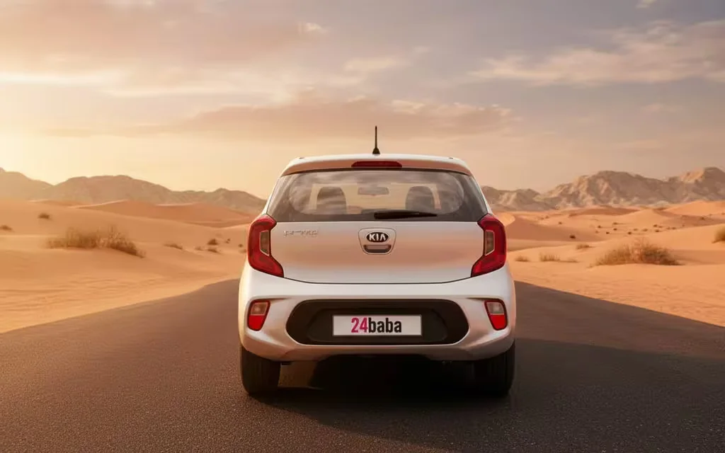 Kia Picanto 2020 Silver rear view showing taillights