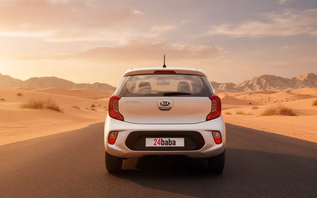 Kia Picanto 2020 Silver rear view showing taillights