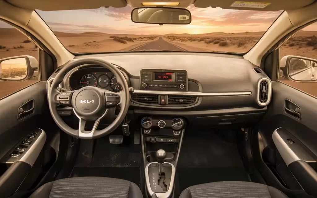Kia Picanto 2023 dashboard and infotainment