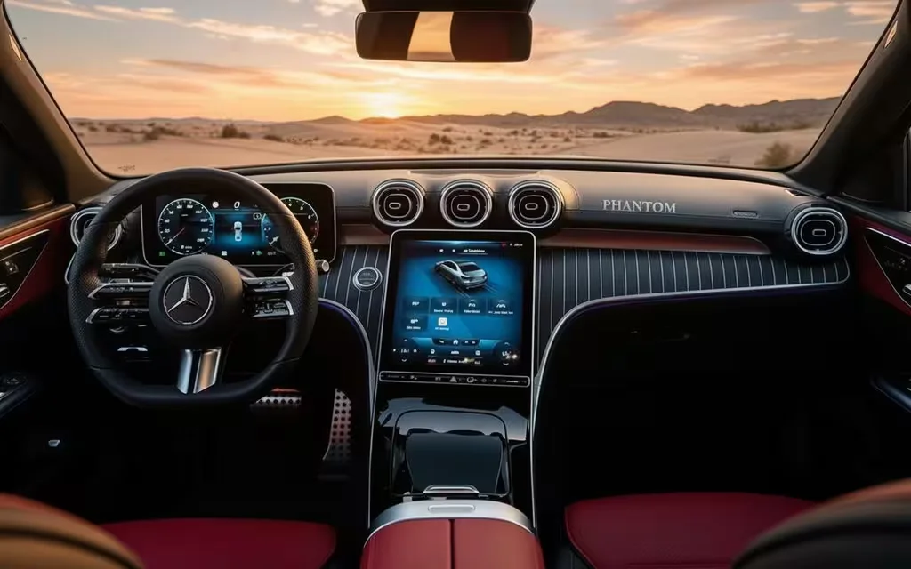 Mercedes C200 2022 interior view showing trim